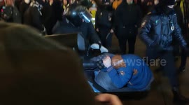 February 24: Harsh detentions during anti-war rally in St Petersburg, Russia