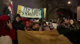 Pro-Ukraine protest in Vilnius, Ukraine