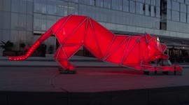 The Light Festival at Battersea Power Station celebrates the Year of the Tiger - Digital Origami Tigers