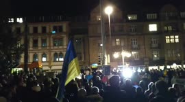 Rally in support of Ukraine takes place in Heidelberg, Germany