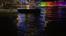 The London Eye lights up with the colours of the flag of Ukraine