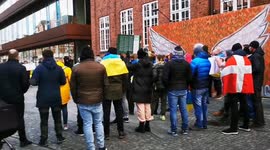 Ukrainians in Denmark stage anti-war demonstration in Herning