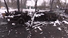 Ukrainian city of Kharkov left in ruins following heavy shelling from Russian forces