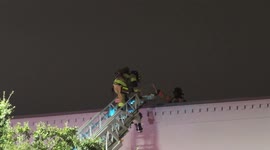 Firefighters respond to reports of a fire at a Sam's Club in North Houston