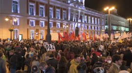 Anti-Nato rally in Madrid, Spain
