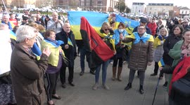Grief-stricken Ukrainian woman delivers a compelling speech at Gloucestershire 'Stand With Ukraine' event