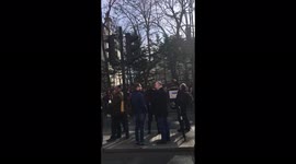Protests outside the Russian Embassy in support of Ukraine in Notting Hill, London, UK