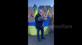 Protesters gather in Paris, France to protest in support of Ukraine