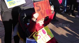 Protestors gathered in Milan to support Ukrainian people against the Russian war