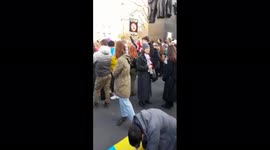 Ukraine demo in London. Protesters gather in London to protest against the Russian invasion of Ukraine.
