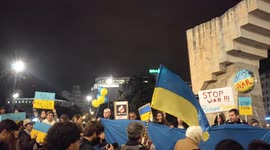 Protest against war in Ukraine in Barcelona