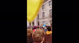 Protest for peace in Ukraine takes place in Dublin, Ireland