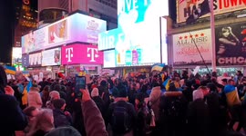 US: Protest In NYC Against Russian Invasion Of Ukraine