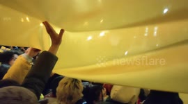 Thousands Of Georgians in Tbilisi Protest Russia's Invasion Of Ukraine