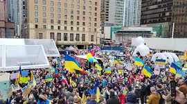 Support Rally For Ukraine in Vancouver, Canada