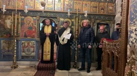 Ukrainians and Georgians in Greece gather for a church service for peace in Ukraine