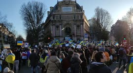 Protesters against Russian invasion hold solidarity march in Paris