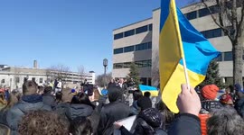 Stand With Ukraine protest in Lincoln, USA