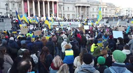 Thousands form protest in London against Russian invasion of Ukraine