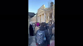 Crowds of Russian anti-war protesters gather in St. Petersburg