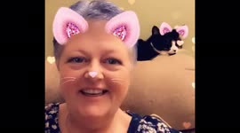 When you’re asked to make a birthday video message and the filter catches the cat too