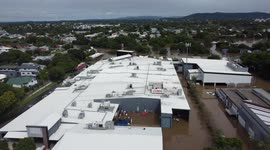 Brisbane 2022 floods drone footage of Fairfield gardens flooding of homes