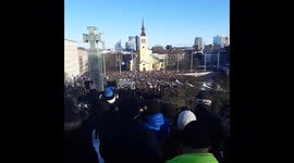Massive protest against Russian invasion of Ukraine held in Estonia