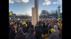 Estonia: Thousands Take Part In Protest Against Russian Invasion Of Ukraine