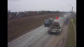 Four weeks of war in Ukraine: Russian tank flies USSR flag down highway in southern city