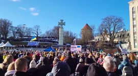 Estonia: Thousands Take Part In Protest Against Russian Invasion Of Ukraine 3