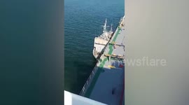 Russian missile hits cargo ship off southern Ukraine coast injuring one person