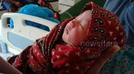 Baby born as 6.2M earthquake hit Indonesia, destroying family's home, is doing well