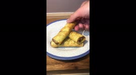 Twist on the viral pasta chips - Chef Makes Cannelloni Baked Sausage Rolls in an airfyer