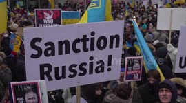 Thousands take to the streets of Toronto, Canada, in solidarity with Ukraine