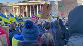 UK: Protests Against Russian Invasion Of Ukraine Continue In London 4