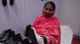 A Indian village women strength to make shoe in Village, that's prove about Power
