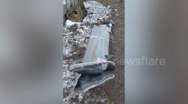 Russian missile airstrike aftermath in Kharkiv, Ukraine