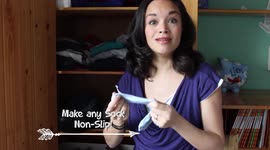 With Kids Running Around the House All The Time, Try These Non-Slip Socks You Can Make At Home
