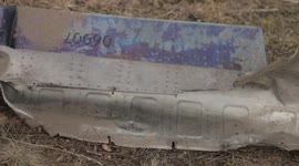 Downed Russian projectile damages homes in Ukrainian town