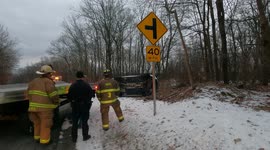 Rollover Accident win injury, mount carmel township, northumberland county, pennsylvania