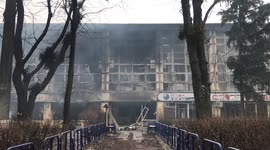 Pools of blood in Kyiv streets on Wednesday after Russian strike on TV tower