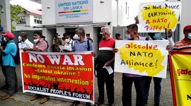 Joint protest in front of the UN Office in Colombo, Sri Lanka