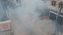 Clashes between Palestinian protesters and Israeli forces following the funeral of Palestinian killed by Israeli troops
