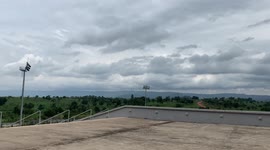 Beautiful landscape in weeny day a few minutes before the rains fall