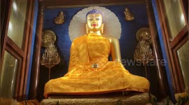 The Tibetans Buddhist monks praying for world Peace