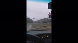 Shot flies past convoy of Russian military vehicles in southern Belarus