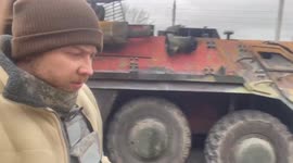 Ukrainian films destroyed Russian tanks as he wanders Kharkiv