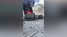 World's largest plane Antonov AN-225 seen burning amid Russian invasion of Ukraine