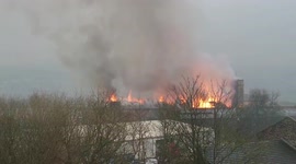 Flame erupts at 'Peaky Blinders' filming location in Dalton Mills, UK