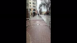 Kharkiv center after city fights with russian troops - small groups could come into city after very strong air forces. All russian troops was destroyed by territorial defence and Armed c